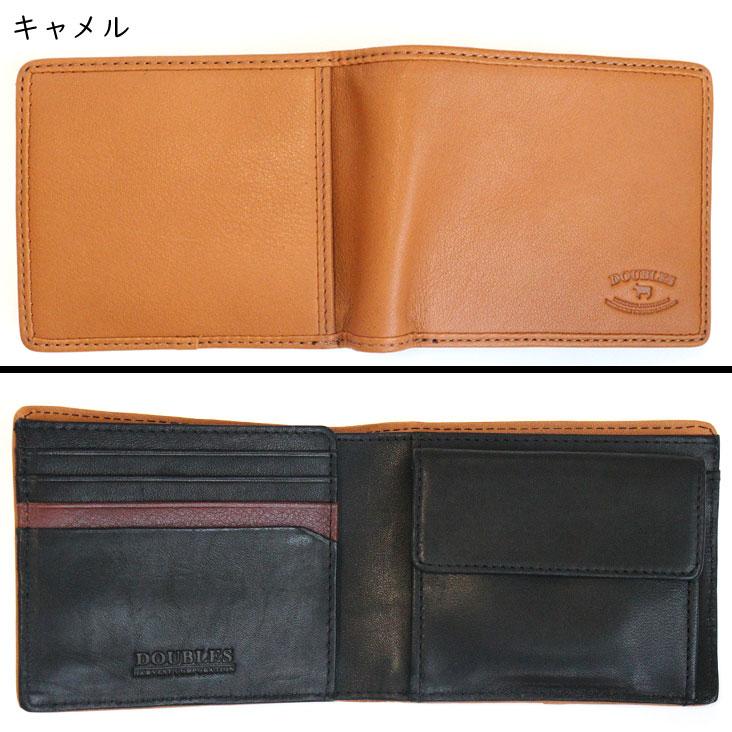 DOUBLES ダブルス 二つ折り財布 牛革×馬革 made in JAPAN 日本製 コンパクト カード お札 小銭 原皮 純国産 スキミング防止機能 カウレザー ホースレザー | DOUBLES | 03
