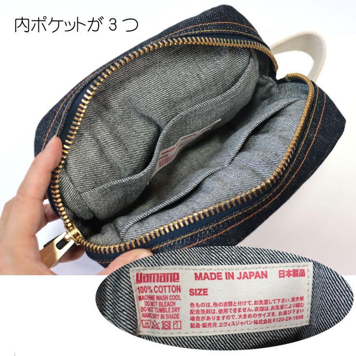 EVISU エヴィス ポーチ インディゴ ラウンドジップ 小物 鞄 EVISU エヴィス ポーチ インディゴ ラウンドジップ 小物 鞄