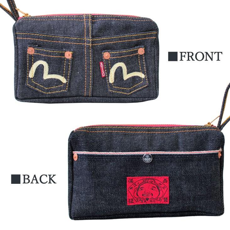 EVISU エヴィス ポーチ 小物 赤耳 セルビッチ デニム インディゴ EVISU エヴィス ポーチ 小物 赤耳 セルビッチ デニム インディゴ