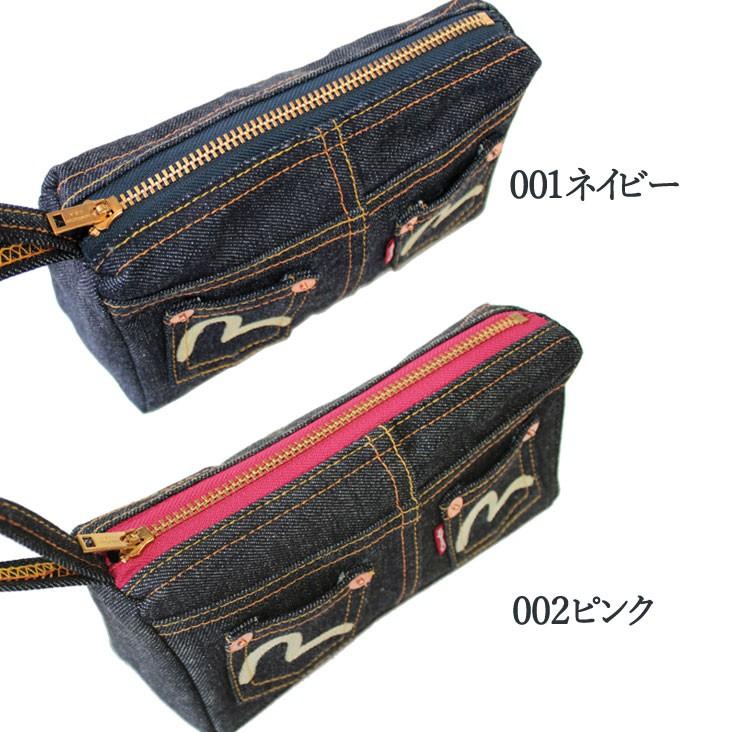 EVISU エヴィス ポーチ 小物 赤耳 セルビッチ デニム インディゴ EVISU エヴィス ポーチ 小物 赤耳 セルビッチ デニム インディゴ