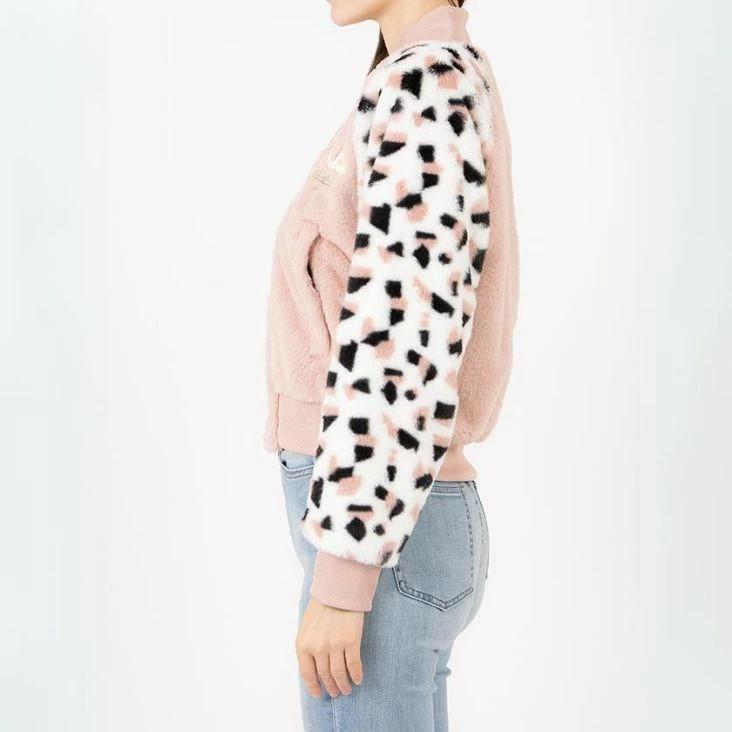FILA（フィラ） WOMEN'S フェイクファー スタジアムジャケット ヒョウ