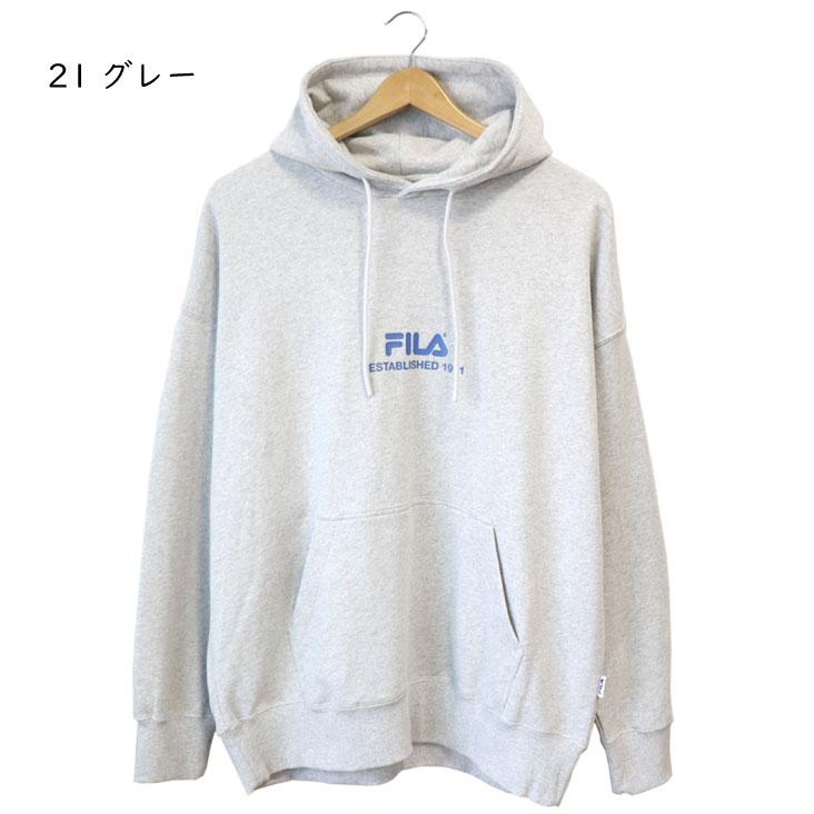 FILA（フィラ） プルパーカー オーバーサイズ フード ロゴ ポケット