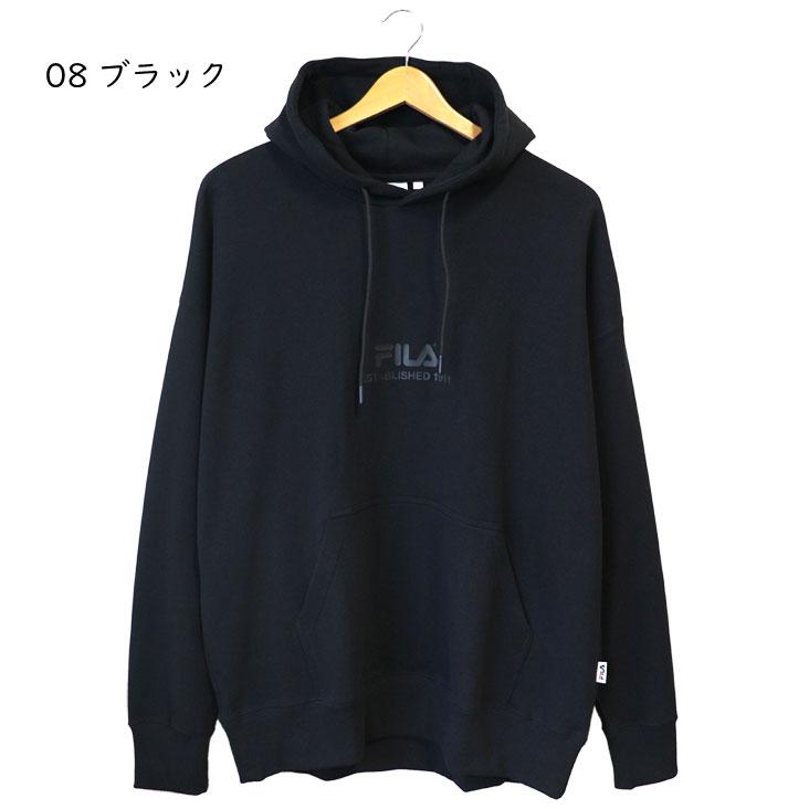 FILA（フィラ） プルパーカー オーバーサイズ フード ロゴ ポケット
