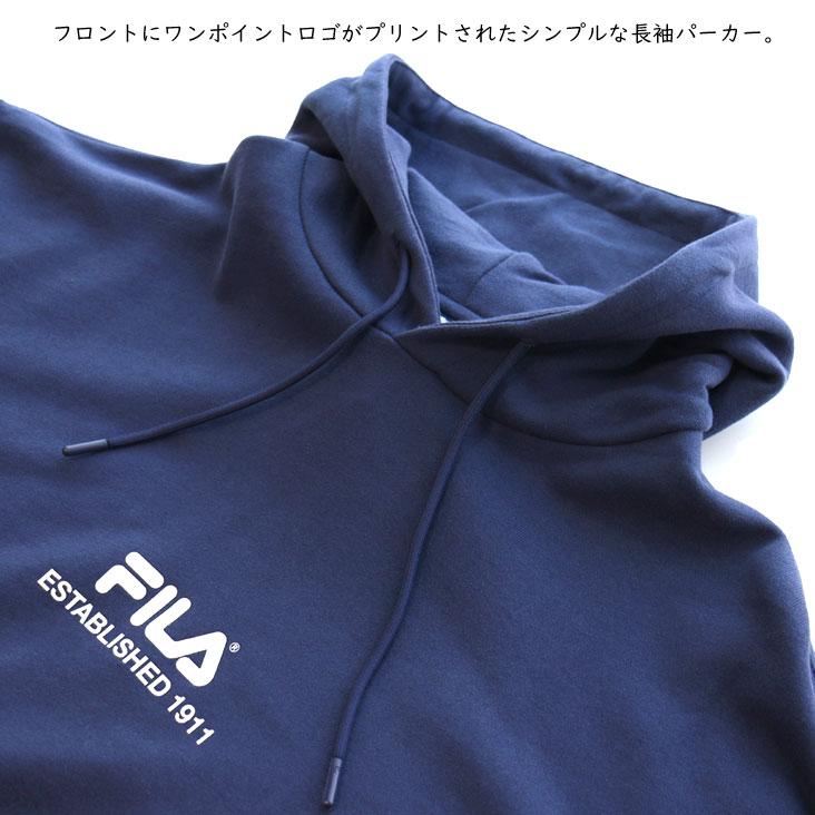 FILA（フィラ） プルパーカー オーバーサイズ フード ロゴ ポケット
