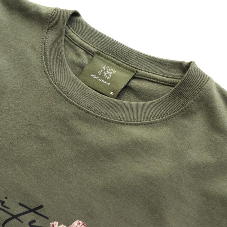 Infinity Nature インフェルニティ ネイチャー ショートスリーブTシャツ 半袖Tシャツ 丸胴 XL プリント かっこいい ツタ 筆記体 インパクト 綿100% コットン | INFINITY NATURE | 03