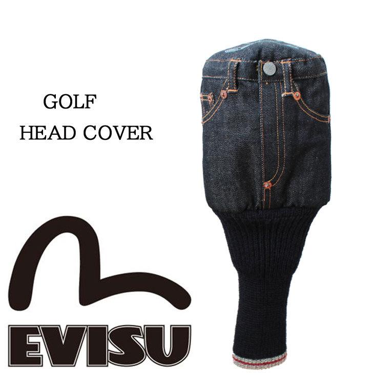 EVISU エヴィス ゴルフ ヘッドカバー デニム カモメ 刺繍 ロゴ 人気 ブランド ゴルフアイテム ゴルフグッズ ドライバー用 :GRD