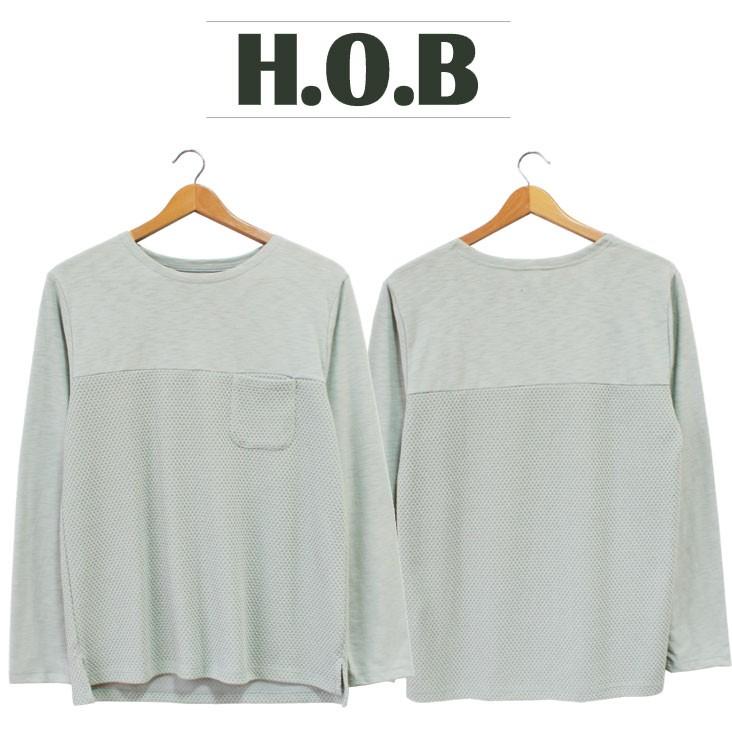 長袖 ロンt メンズ H O B エイチオービー 男性 無地 シンプル 切替え カットソー トップス 人気 ブランド グレー ワッフル H2 H2 Mitomangoodworks 通販 Yahoo ショッピング