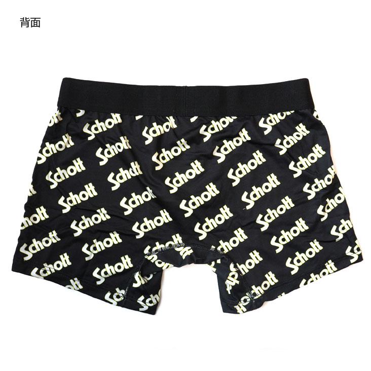 Schott ショット アンダーウェア ロゴ総柄 パンツ 下着 ボクサーパンツ ボクサーブリーフ Boxer Briefs フィット 伸縮性 履き心地 ブランドロゴ おしゃれ | Schott N.Y.C | 01