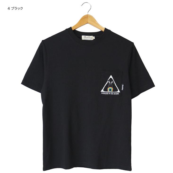 Shabby シャビー ポケット半袖Ｔ ポケT 刺繍 シンプル 虹 レインボー 半袖 キャラクター Tシャツ トップス カジュアル アウトドア うさぎ ストリート ゆるキャラ |  | 02