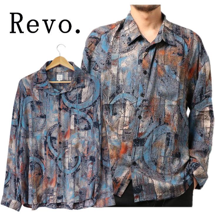 Revo レヴォ メンズ シャツ 長袖 レトロ ポケット 柄シャツ 総柄 Th 3139 Mitomangoodworks 通販 Yahoo ショッピング