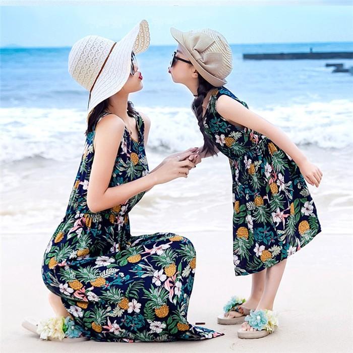 親子 ワンピース 親子お揃い 親子ペア 親子ワンピ レディース ワンピース 女の子 ワンピース 花柄 マキシ丈 ノースリーブ ママqz01 Fuqz01 Mitomi 通販 Yahoo ショッピング