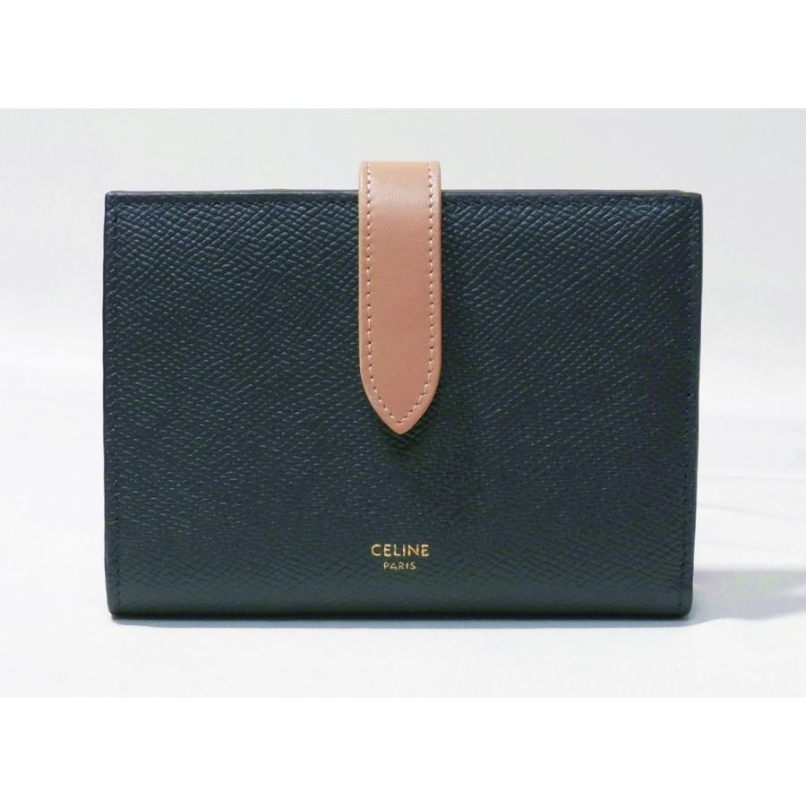 CELINE 直営店限定色ミディアム ストラップウォレット 10B643BRU 