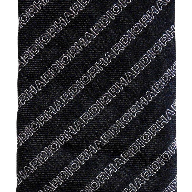 Dior ディオール ネクタイ 黒銀 ストライプ ジャガード DIOR | ネクタイ ディオール オブリーク シルク