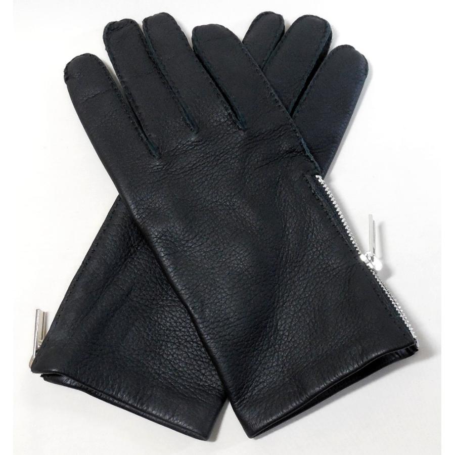 HERMES エルメス メンズ手袋 グローブ ハーレー ブラック 鹿革