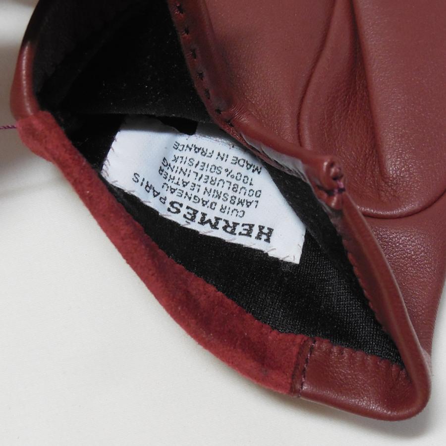 新品 HERMES エルメス 銀座本店購入 羊革 レザー ロンググローブ 手袋 新品 HERMES エルメス 銀座本店購入 羊革 レザー ロンググローブ