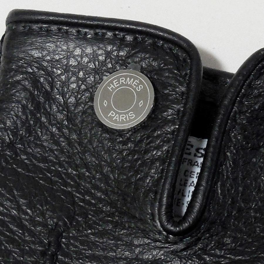 HERMES エルメス メンズ手袋 クルー・ド・セル II ブラック HERMES エルメス メンズ手袋 クルー・ド・セル II ブラック