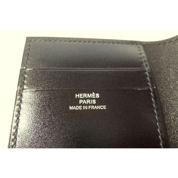 国内直営店未入荷 エルメス メンズ カードケース 名刺入れ ユークリッド ブラック ボックスカーフ HERMES :hw142:みとよ