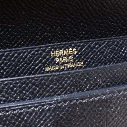 HERMES エルメス 長財布 ベアン・スフレ ブラック ゴールド金具 HERMES エルメス 長財布 ベアン・スフレ ブラック ゴールド金具