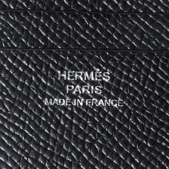 エルメス ファスナー財布 アザップ バーチカル（ヴァーチカル） ブラック エプソン HERMES｜mitoyo｜03