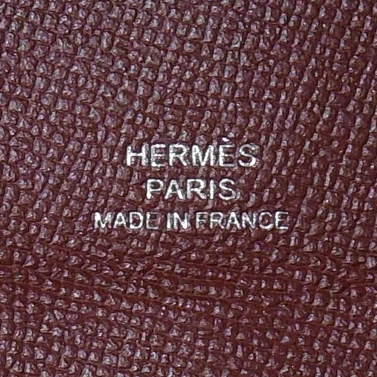 エルメス バスティア ルージュH ヴォー マダム 小銭入れ 財布 HERMES PORTE-MONNAIE BASTIA VEAU MADAME ROUGE H｜mitoyo｜04