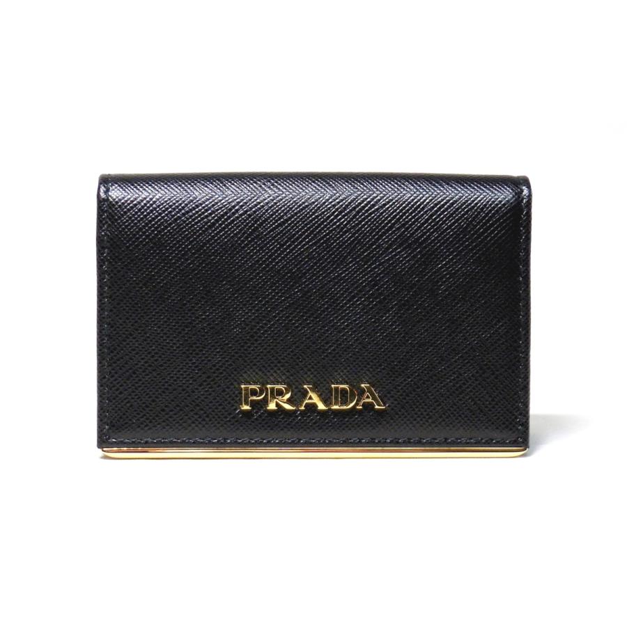 プラダ 名刺入れ メタルバー ブラック サフィアーノ 1MC122_QME_F0002 PRADA｜mitoyo