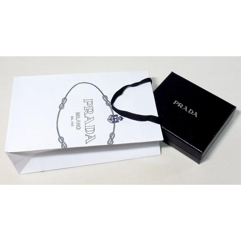 PRADA プラダ ネックストラップ付ポーチ 財布 シルバー