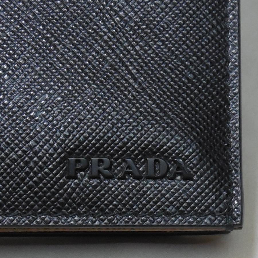 PRADA プラダ メンズ長財布 ブラック+ブラウン サフィアーノ PRADA プラダ メンズ長財布 ブラック+ブラウン サフィアーノ