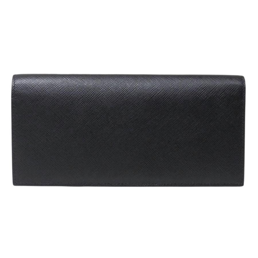 PRADA プラダ メンズ長財布 ブラック+ブラウン サフィアーノ PRADA プラダ メンズ長財布 ブラック+ブラウン サフィアーノ