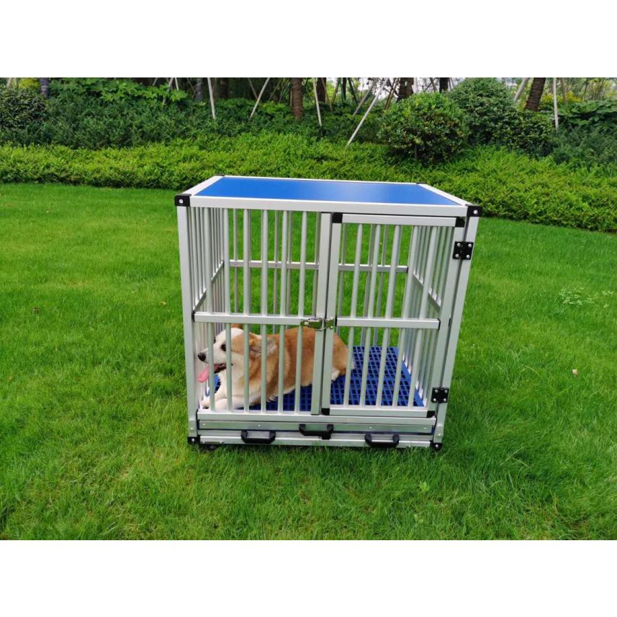 業務用・店舗用犬舎】アルミ素材ゲージ犬舎【106×75×92cm】