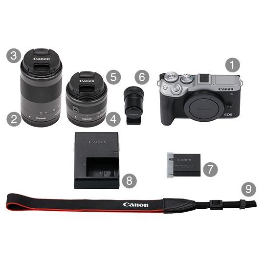 tenCanon EOS M6 MARK II WズームEVFキット EOS DIGITAL キヤノン M6 Mark II (シルバー)・ダブルズームEVFキット