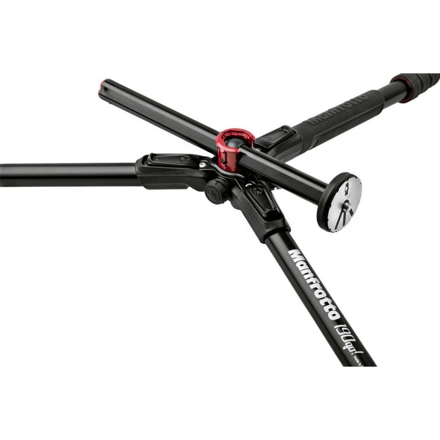 耐加重6kg]Manfrotto #MK190GOA4-3WX 190 Go!シリーズ アルミニウム4段 