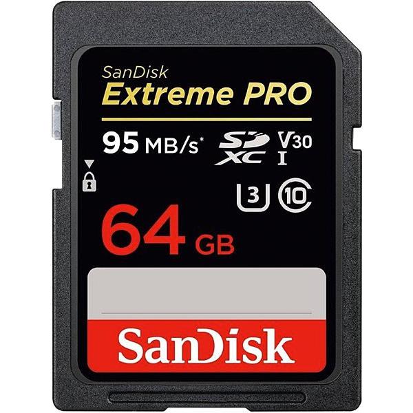 サンディスク Extreme PRO UHS-I U3 64GB SDXCカード SDSDXXG-064G-GN4IN 海外向パッケージ　UHSスピードクラス３ 4K対応SDカード