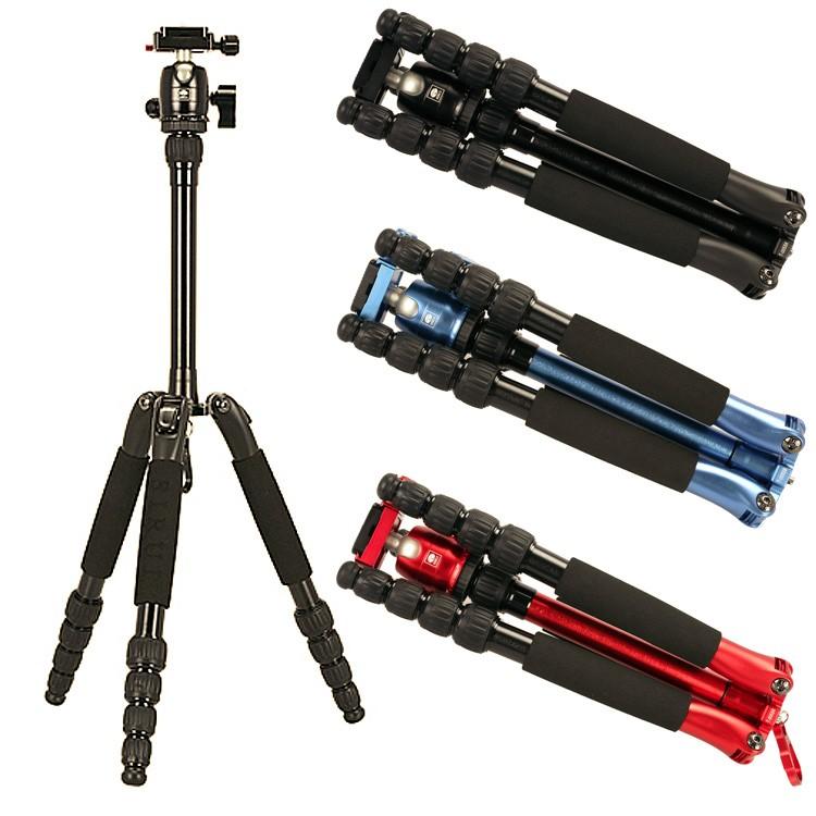 SIRUI Tシリーズ T-005S+B-00Sアルミ三脚ボール雲台セット [ブラックT-005SK+B-00K / ブルー T-005SB+B-00B / レッド T-005SR+B-00R]