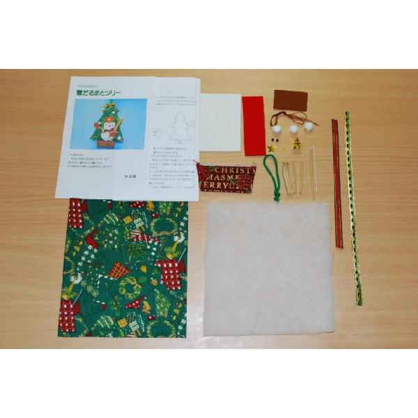 雪だるまとツリー クリスマスオリジナル手芸キット 壁掛けの手芸キット クリスマス生地 キルト芯 フェルトで作る手芸キット Mo 012 みつばやymショップ 通販 Yahoo ショッピング