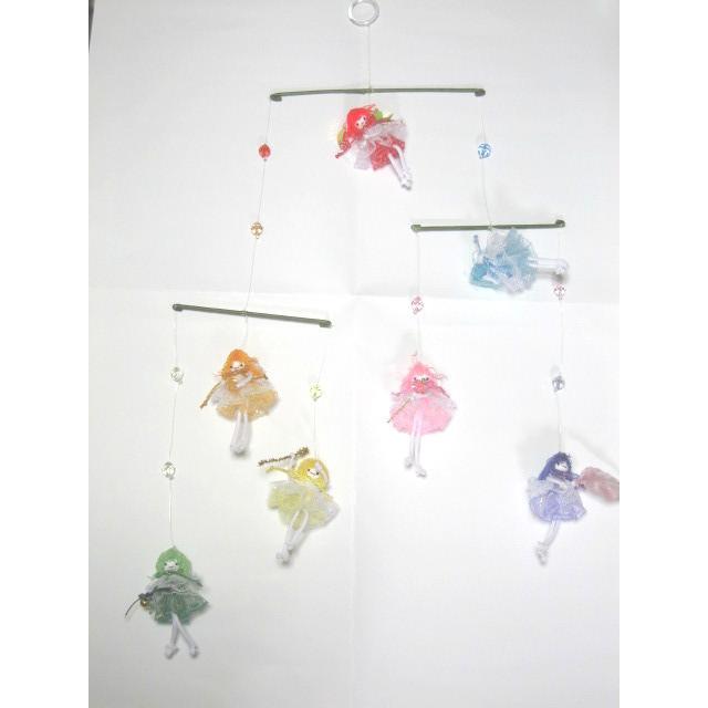 エンジェルのモビール オリジナル手芸キット フリルレース ひも テグス で作る手芸キット Mo 085 みつばやymショップ 通販 Yahoo ショッピング