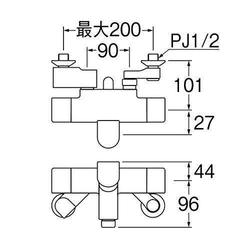 期間限定60％OFF!SANEI サーモシャワー混合栓 カラン側 一定時間で自動