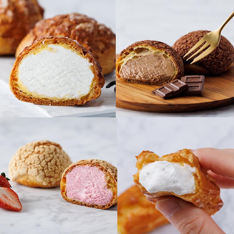 敬老の日 シュークリーム 送料無料 ギフト プレゼント スイーツ 4種8個入 詰め合わせ 濃厚シュー ミルククリーム 冷凍配送 |  | 01
