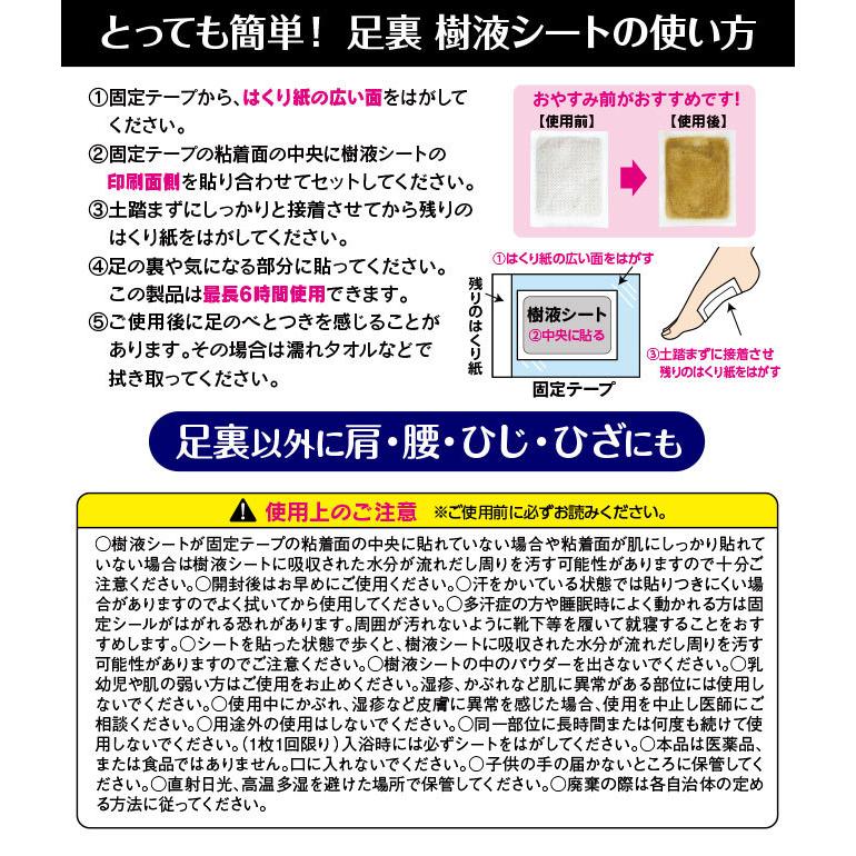 足裏樹液シート ゲルマニウム 60枚入 日本製 メール便 足裏シート 老廃