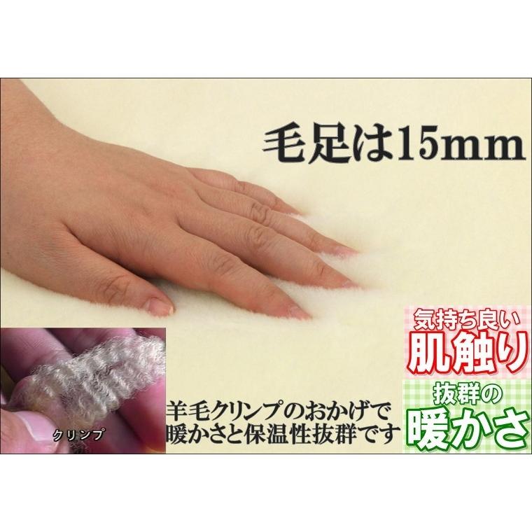 三井 敷き 毛布 メリノ ウール マイヤー ダブル 140x205cm 日本製