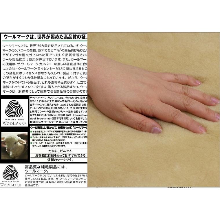 三井 敷き 毛布 メリノ ウール マイヤー シングル 100x205cm 日本製 ベージュ色 洗える とっても暖かく 蒸れない Blanket 送料無料_7