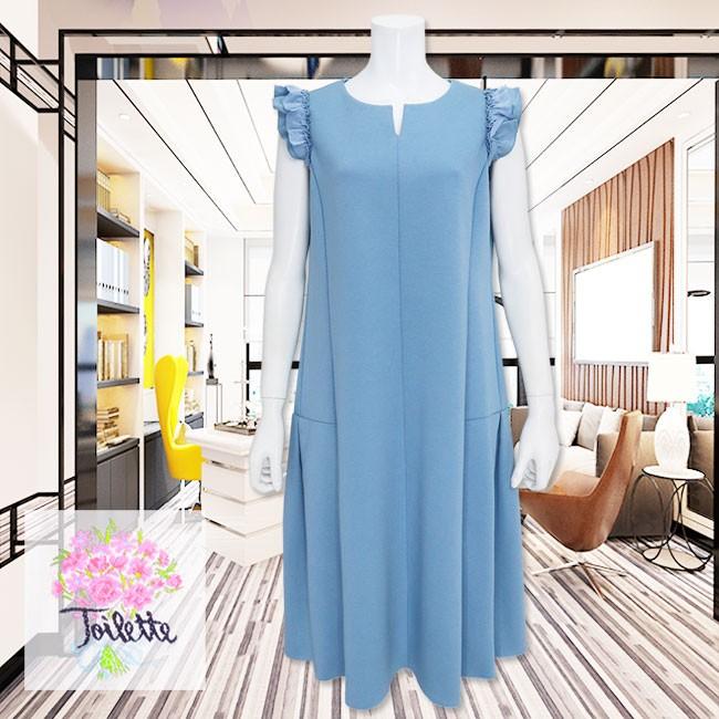 公式の店舗 Toilette トワレ ワンピース ブルー Al4930 フリル トワレ レディース ワンピース ワンピース チュニック