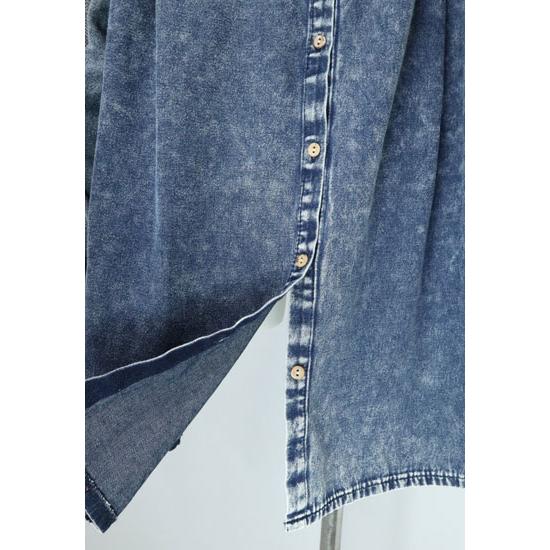 ヨーク YoKe チュニック グレーxブルー Y21063 : ミツキ - 通販