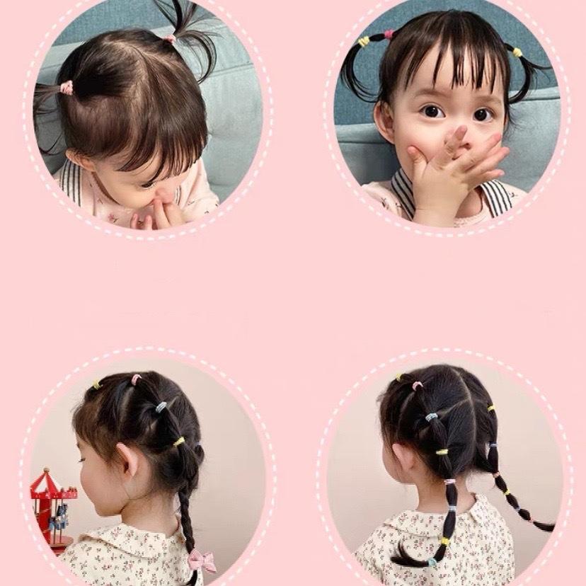 赤ちゃん ヘアゴム ヘアアクセサリー 100本セット 2mm ふわふわ 