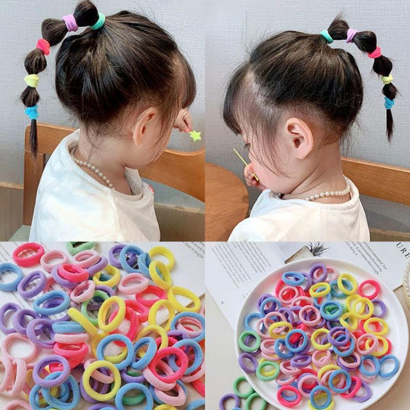 新色新袋 ヘアゴム ゴム ヘアアクセ 髪留め 5mm ふわふわ シームレス