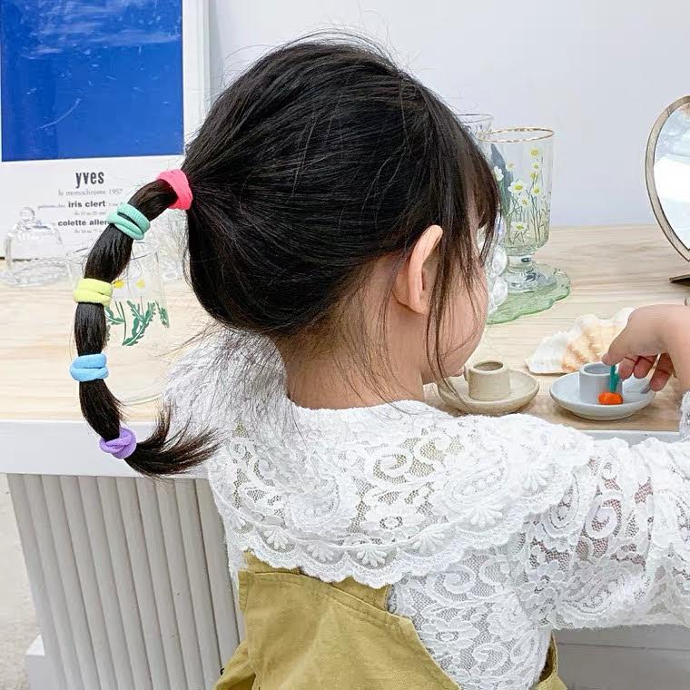 新色新袋 ヘアゴム ゴム ヘアアクセ 髪留め 5mm ふわふわ シームレス