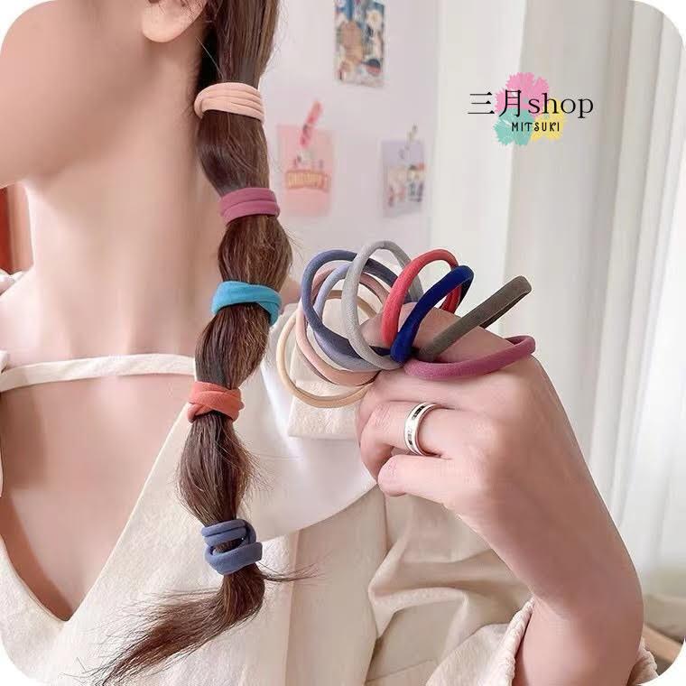 ヘアゴム 跡がつかないゴム シームレス 学生応援 10本 12本