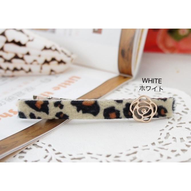 ヘアピン ヘアアクセサリー ヘアクリップ ヒョウ柄 バラ ゴールド 人気
