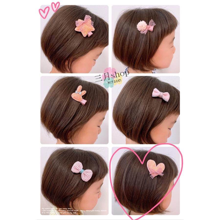 【フリルリボン】ベビーヘアクリップ　キッズヘアクリップ　ヘアピン　② 楽天市場】【 ベビー ヘアクリップ 】モノトーン フリル リボン