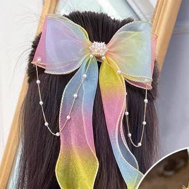 レインボー♡ベビーヘアクリップ　ヘアゴム レインボー様♡ベビーヘアクリップ ヘアゴム ヘアアクセサリー