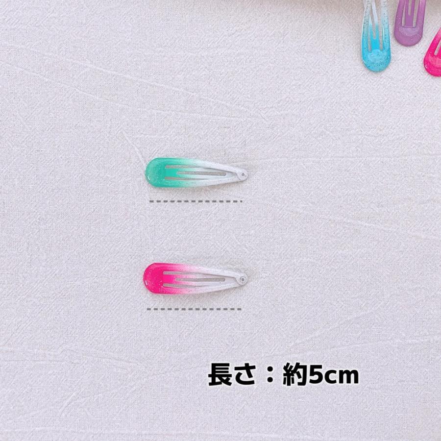 ヘアピン パッチンピン アメピン レインボー ヘアクリップ